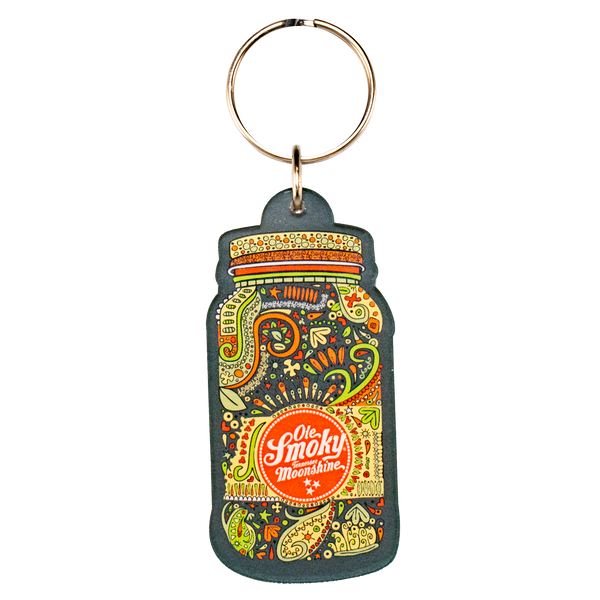 PAISLEY JAR KEYCHAIN - GREY