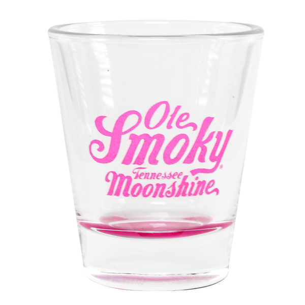 LOGO SHOT GLASS W/ COLORED BASE - BERRY