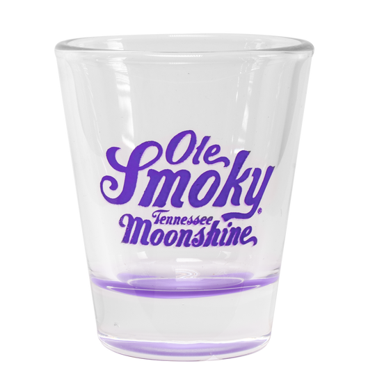 LOGO SHOT GLASS W/ COLORED BASE - PURPLE