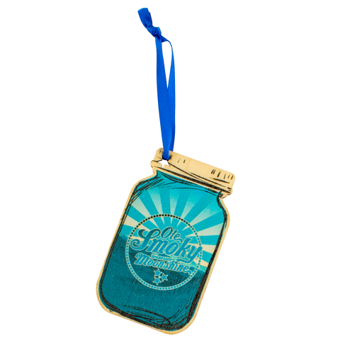 WOODEN MASON JAR ORNAMENT