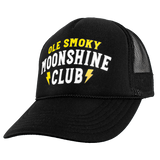 MOONSHINE CLUB FOAM TRUCKER HAT - BLACK