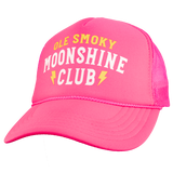 MOONSHINE CLUB FOAM TRUCKER HAT - NEON PINK