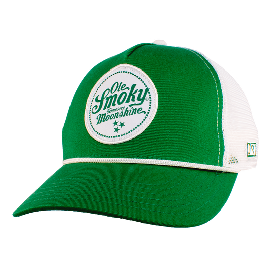 GREEN/WHITE LOGO MESHBACK HAT
