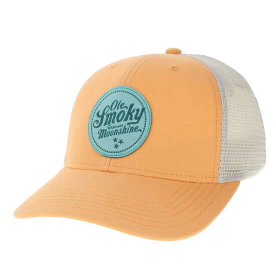 OSM LOGO SUEDE PATCH HAT - PEACH/STONE