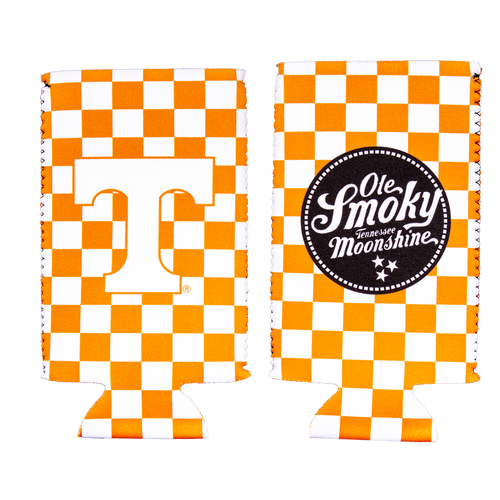 UT CHECKER SLIM CAN KOOZIE