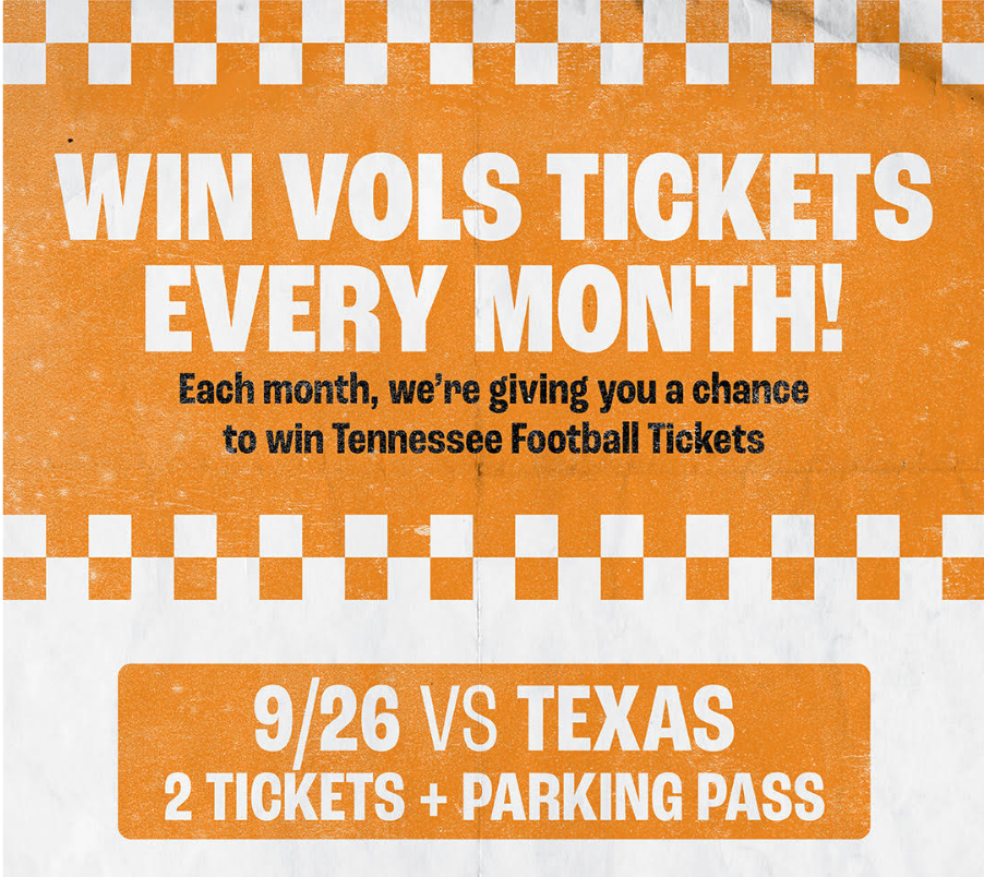 Tennessee Vols vs. Texas Football Ticket Sweepstakes