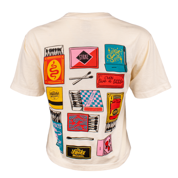 MATCHBOOK CROP TEE - IVORY, view 1