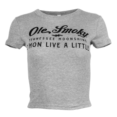 STACKED TEXT BABY TEE - ATHLETIC HEATHER