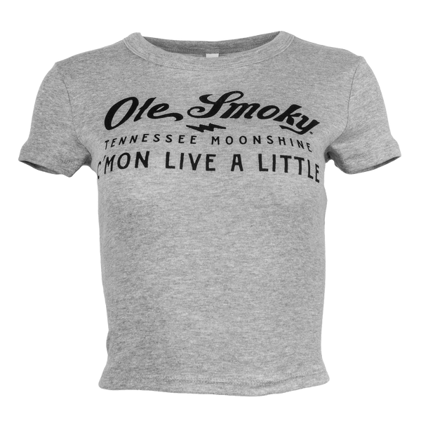 STACKED TEXT BABY TEE - ATHLETIC HEATHER, view 1