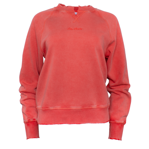 WILLOW WASHED CREWNECK - POPPY