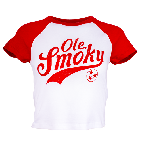 SWOOSH BABY RAGLAN TEE - WHITE/RED