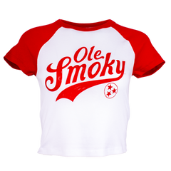 SWOOSH BABY RAGLAN TEE - WHITE/RED