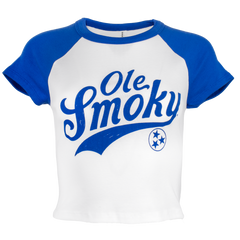 SWOOSH BABY RAGLAN TEE - WHITE/ROYAL