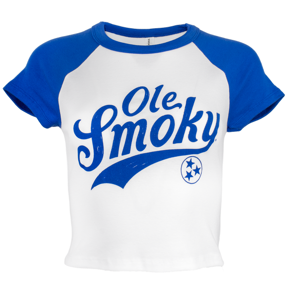 SWOOSH BABY RAGLAN TEE - WHITE/ROYAL, view 1