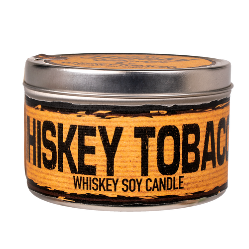 16 oz WHISKEY & TOBACCO TIN CANDLE