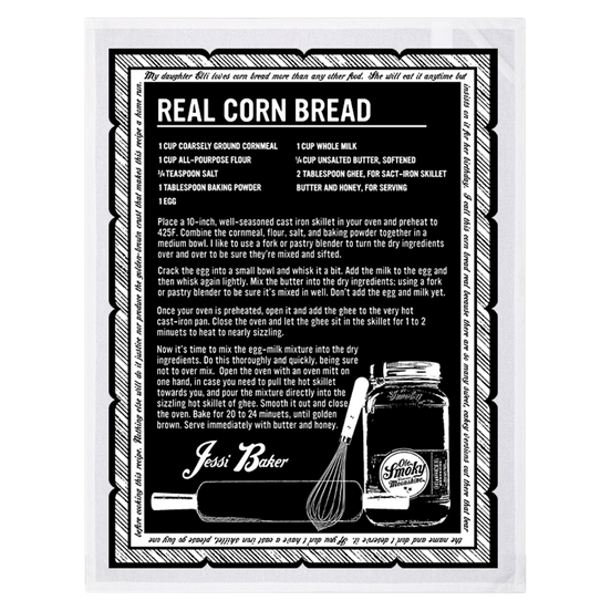 CORN BREAD RECIPE TEA TOWEL