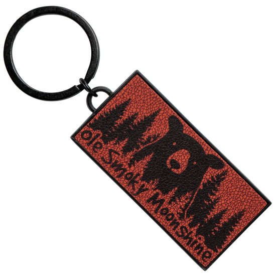 RED BEAR IN TREES KEYCHAIN