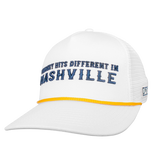 NASHVILLE WHISKEY HITS DIFFERENT WHITE/Navy HAT