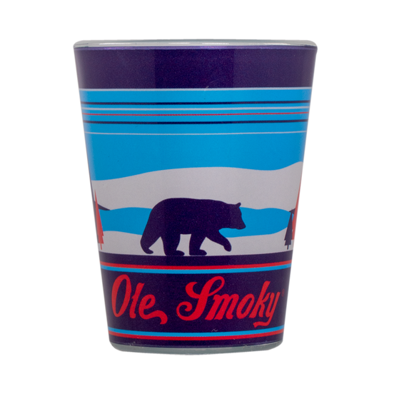 RED AND BLUE SCENIC BEAR SHOT