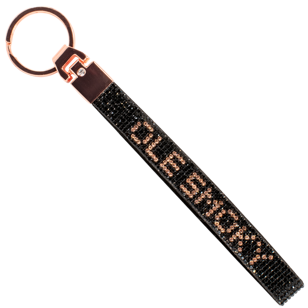 Black Multicolor Monogram Leather Keychain