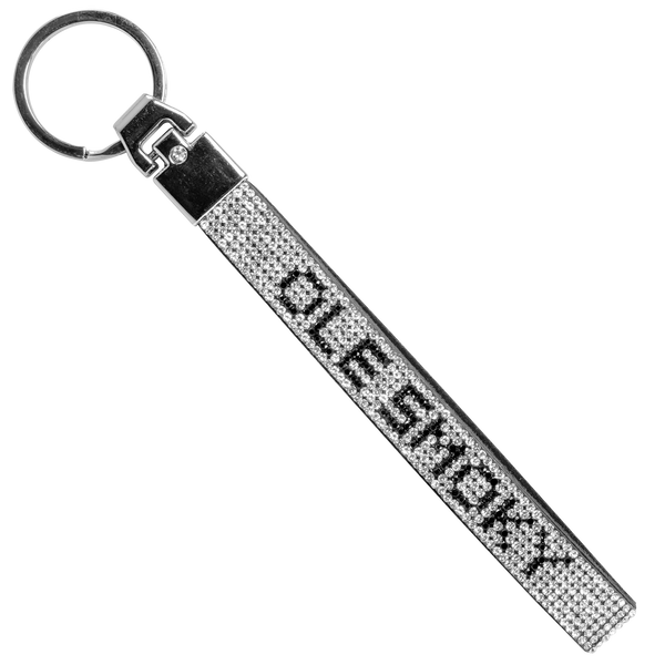 Sterling Silver Louisville Black Leather Key Chain - The Black Bow Jewelry  Company